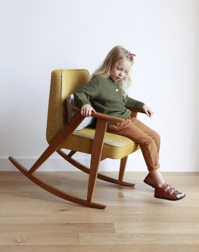 Fauteuil contemporain - LOFT - 366 Concept - en tissu / en bois massif / en chêne