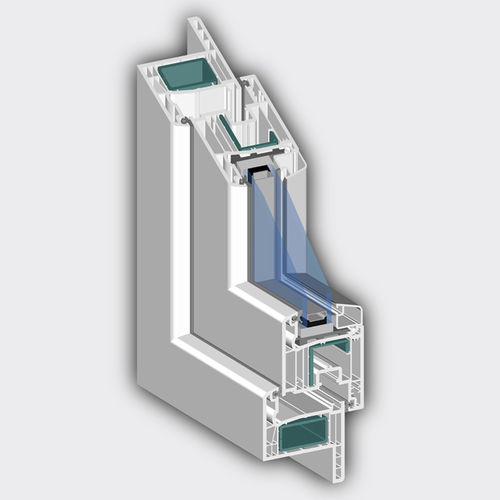 Profilé pour fenêtre en PVC - 7001 AD - Roplasto - à coupure thermique