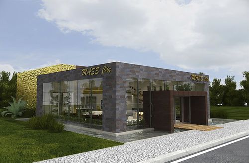 Bâtiment préfabriqué - MASS CITY SALES OFFICE - APEC Smart Steel Structures - en acier / ossature métallique / pour commerce