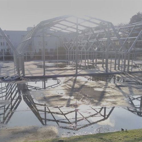 Structure tendue sur ossature métallique - FLORYA TENNIS COURTS - APEC Smart Steel Structures - pour couverture / avec membrane en pvc / pour terrain de sport