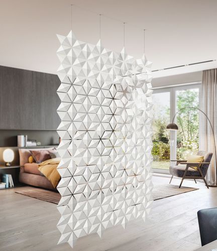 Séparateur d'espace en aluminium - FACET 136 X 236 - Bloomming - en acier inoxydable / en PC ABS / pour chambre à coucher