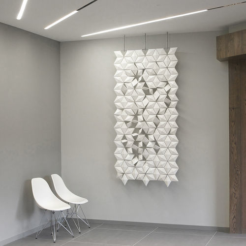 Panneau décoratif. mural - FACET  - Bloomming - pour cloison / 3D / blanc