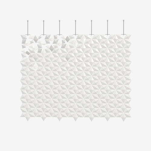 Séparateur d'espace en aluminium - Facet 238 x 187 - Bloomming - en acier inoxydable / en PC ABS / pour bureau