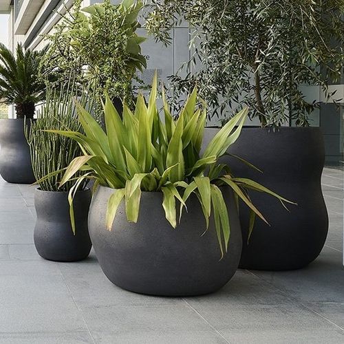 Jardinière en béton - Pebble  - Indigenus - ronde / contemporaine / pour hôtel