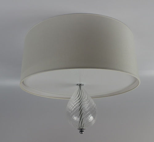 Plafonnier contemporain - M020 - IPSILON PARALUMI - rond / en verre / en tissu