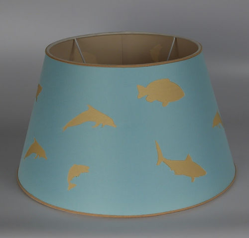 Abat-jour contemporain - T024 - IPSILON PARALUMI - en tissu / fait main / ignifuge