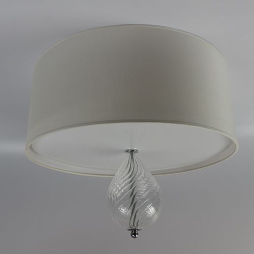 Plafonnier contemporain - P001 - IPSILON PARALUMI - rond / en verre soufflé / en tissu