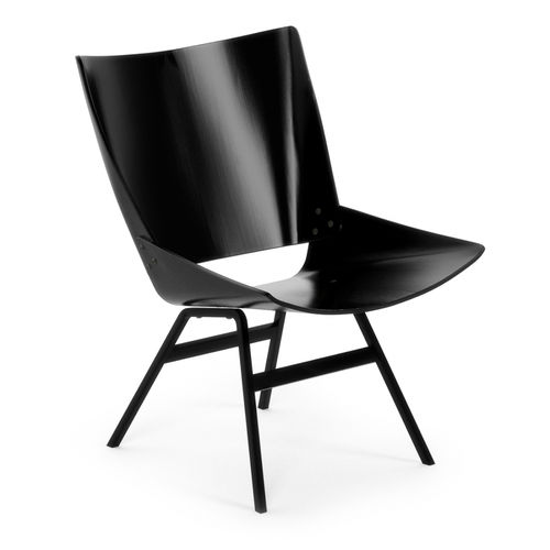 Chaise design scandinave - SHELL LOUNGE  - REX KRALJ - d'intérieur / en contreplaqué moulé / avec piètement en métal