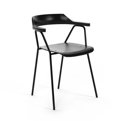 Chaise design scandinave - 4455 - REX KRALJ - d'intérieur / en bois / avec piètement en métal