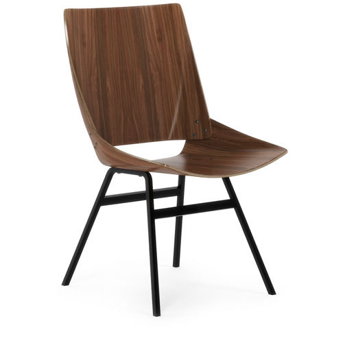 Chaise design scandinave - SHELL    - REX KRALJ - d'intérieur / en chêne / en noyer