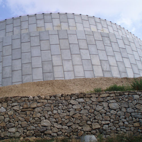 Mur de soutènement en béton armé - Farcimar - modulaire / préfabriqué / en terre-armée