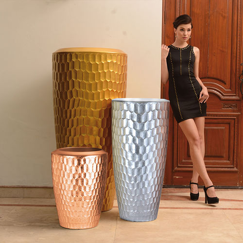 Pot de jardin en plastique - SERENO 60 - Degardo GmbH - rond / conique / lumineux