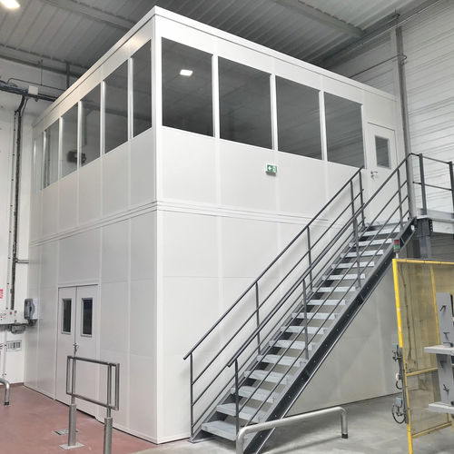 Cloison amovible - EXCELIA - AMGE industrie - modulaire / vitrée / à double vitrage