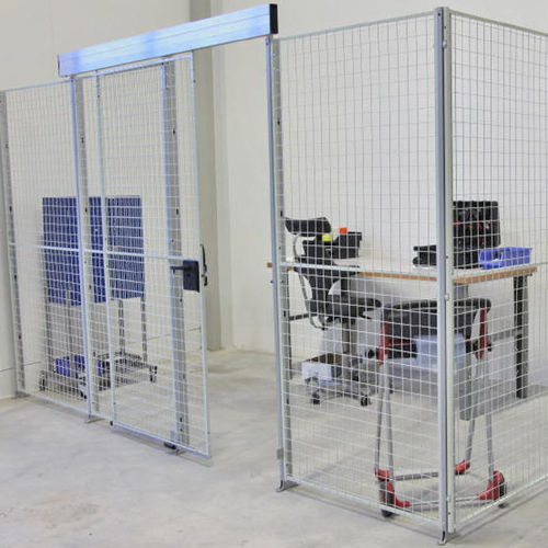 Cloison amovible - SEPARA - AMGE industrie - modulaire / en aluminium / en maille métallique