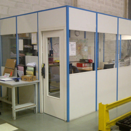 Cloison amovible - PRIMA - AMGE industrie - modulaire / vitrée / en bois