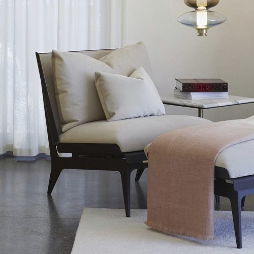 Fauteuil contemporain - BOUDOIR  - Gabriel Scott - en tissu / en cuir / en métal