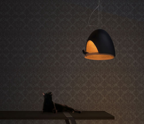 Suspension - OISEAU - COMPAGNIE - en chêne / en plâtre / contemporaine
