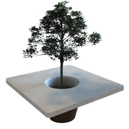 Table contemporaine - POT - COMPAGNIE - en MDF / carrée / avec jardinière