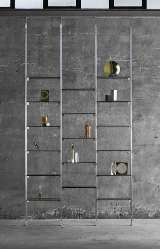Étagère modulable - MARIANNE - MINGARDO - contemporaine / en nickel / en verre