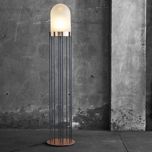 Lampe sur pied - DOME - MINGARDO - en fer / en verre soufflé / contemporaine