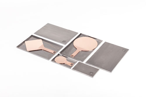 Miroir à poser - SHAPES - MINGARDO - contemporain / en cuivre poli / cuivré