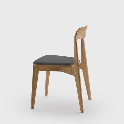 Chaise contemporaine - TANGENTA - MITJA - d'intérieur / en bois massif / en tissu