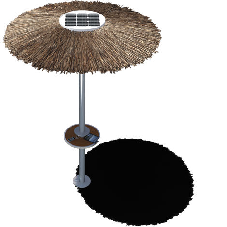 Station de recharge pour téléphone portable - IBIZA - Usbe charger - de voirie / solaire / urbaine
