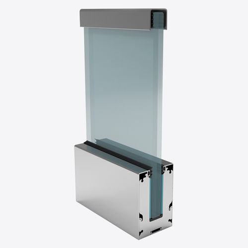 Garde-corps en verre - THINBASE 90 - ARFEN - en aluminium / à panneaux en verre / d'intérieur