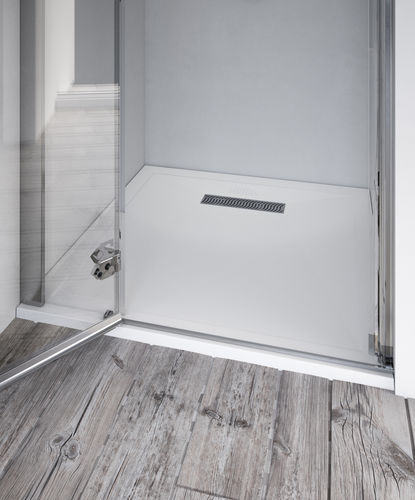 Receveur de douche carré - 1189204 - Aqualux Bathroom Design - à poser / extra plat / en fonte minérale