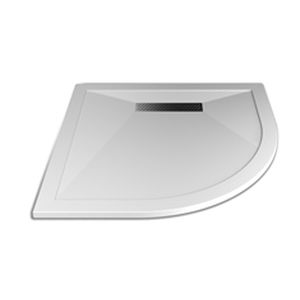 Receveur de douche d'angle - 1189205 - Aqualux Bathroom Design - à poser / extra plat / en fonte minérale