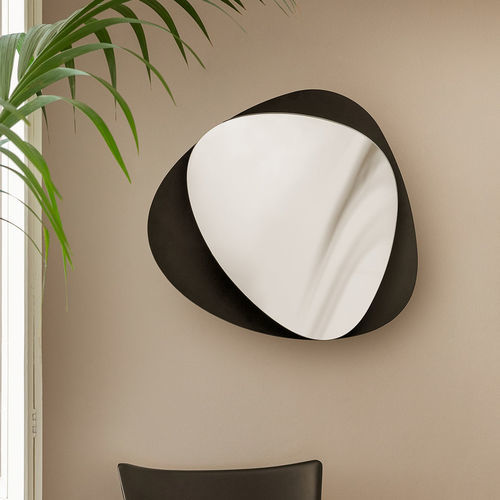 Miroir mural - Colombina - ALESSI S.P.A. - contemporain / en acier / noir