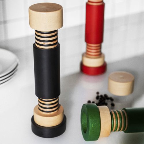 Salière et poivrière en hêtre - MPO215 - ALESSI S.P.A. - professionnelle