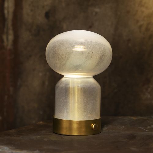 Lampe de table - Essence  - ORSJO - en cuivre / en laiton brut / en verre soufflé