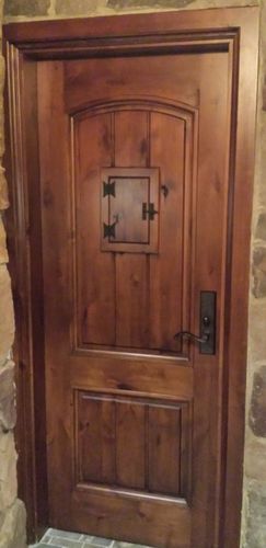 Porte d'intérieur - APP-TUSCAN - AppWood - en bois / battante / semi-vitrée