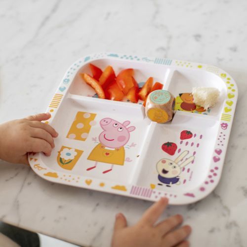 Assiette plate - EASY EATER PEPPA PIG - Koziol - carrée / en thermoplastique / à motif