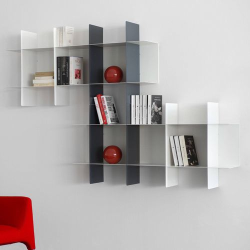 Bibliothèque modulable - INNESTO - MEME DESIGN - murale / contemporaine / professionnelle