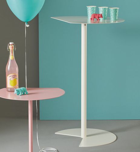 Table mange-debout contemporaine - WAY - MEME DESIGN - en métal / avec piètement en métal / en forme de D