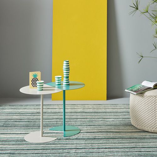 Table basse contemporaine - WAY - MEME DESIGN - en métal / avec piètement en métal / en forme de D