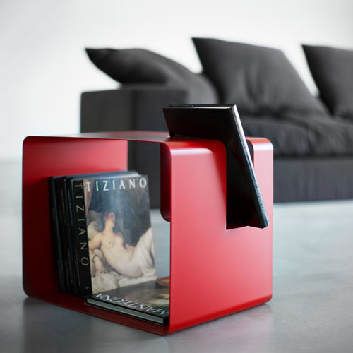Table basse contemporaine - LIBRIS - MEME DESIGN - en métal / avec piètement en métal / rectangulaire