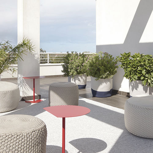 Pouf contemporain - BERENICE - MEME DESIGN - en polypropylène / rond / 100% recyclable