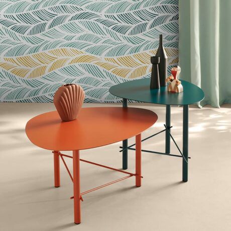 Table basse contemporaine - Cookie - MEME DESIGN - en acier / avec piètement en acier / ovale