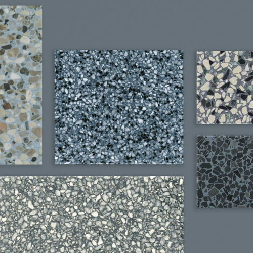 Carrelage en terrazzo - BLUES BAND - New Terracotta - poli / brossé / bouchardé