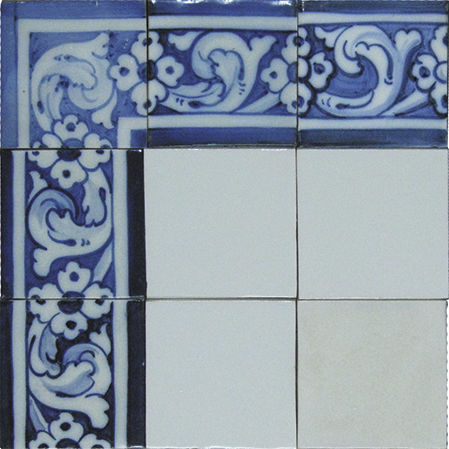 Frise en céramique émaillée - HAND PAINTED - New Terracotta - en terracotta / murale