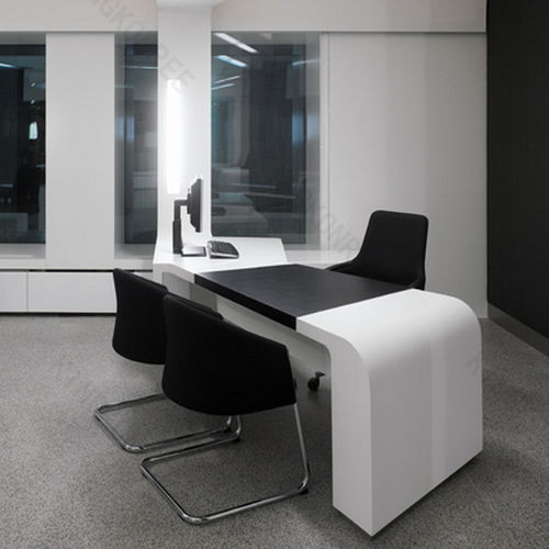 Table contemporaine - CORIAN  - KKR KINGKONREE - en acrylique / en Solid Surface / rectangulaire