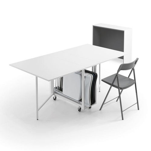 Table contemporaine - ARCHIMEDE - pezzani home collection - en stratifié / avec piètement en aluminium / rectangulaire