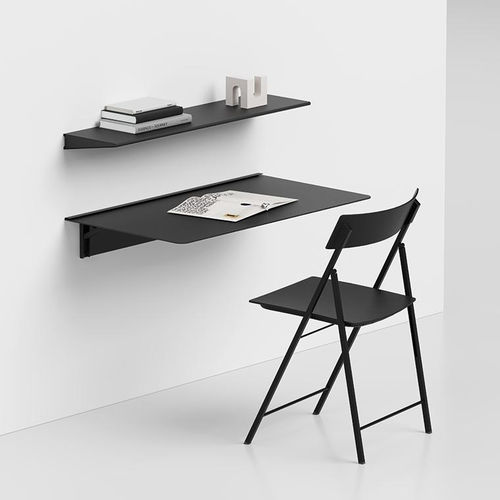 Bureau mural - PLANA - pezzani home collection - contemporain / en aluminium / droit