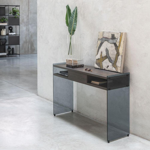Console contemporaine - MAYA  - pezzani home collection - en stratifié / avec piètement en verre / rectangulaire