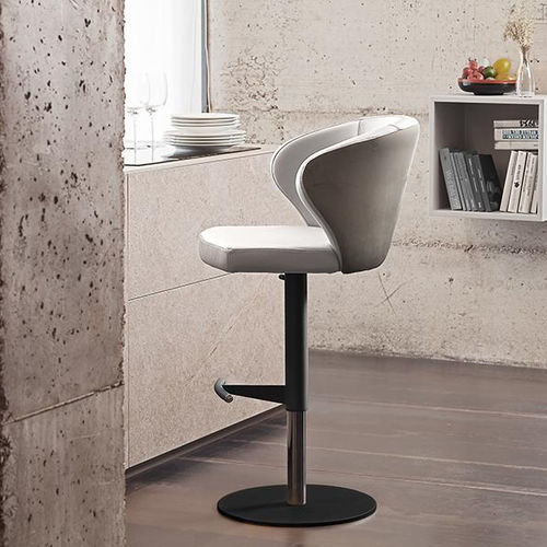 Chaise de bar contemporaine - DAFNE - pezzani home collection - d'intérieur / en tissu / en cuir