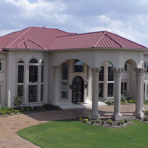 Tuile panne - IBERIA : CRIMSON  - Crown Roof Tiles - en béton / rouge