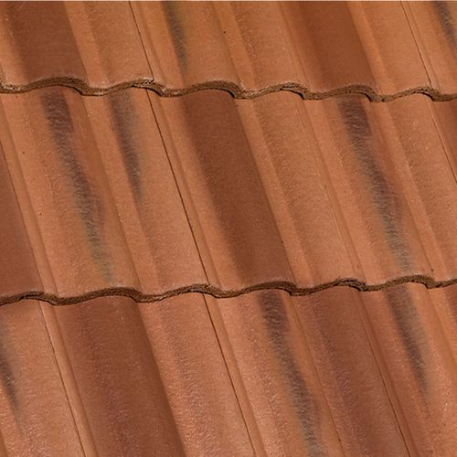 Tuile panne - TUSCANY : FIRECLAY - Crown Roof Tiles - en béton / rouge